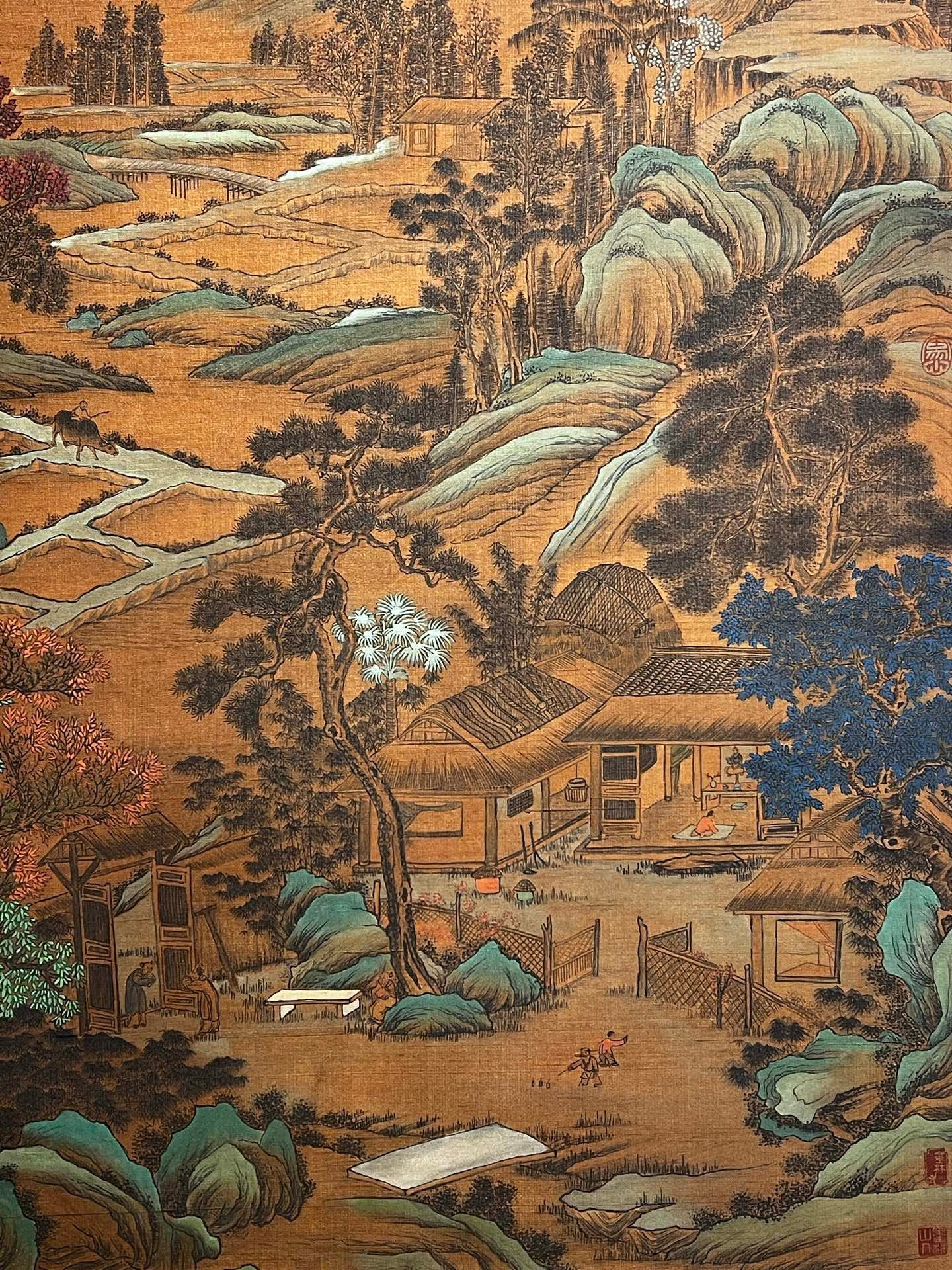 Chinese scroll painting Qin Shi Huang