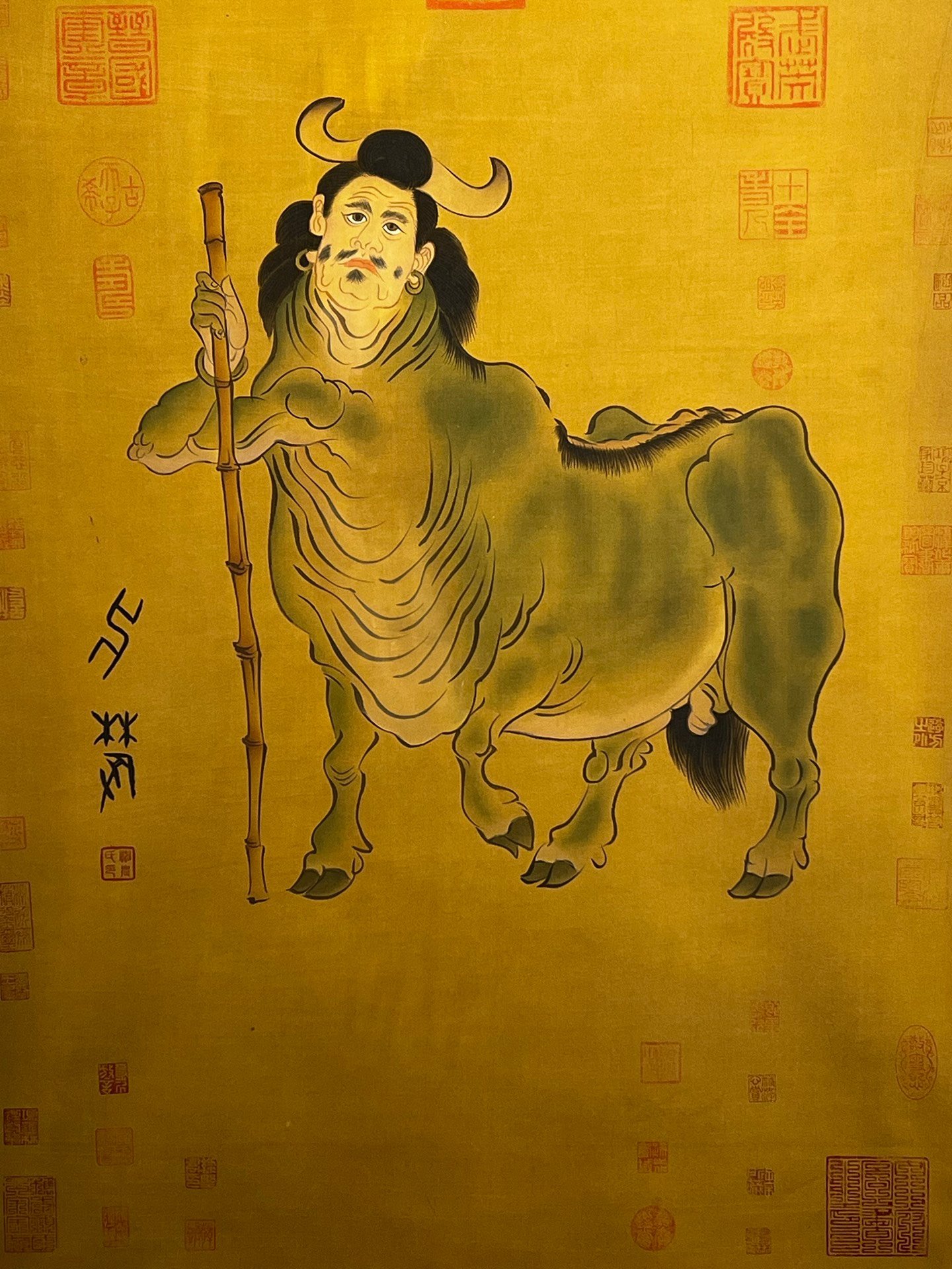 Chinese scroll painting Shennong