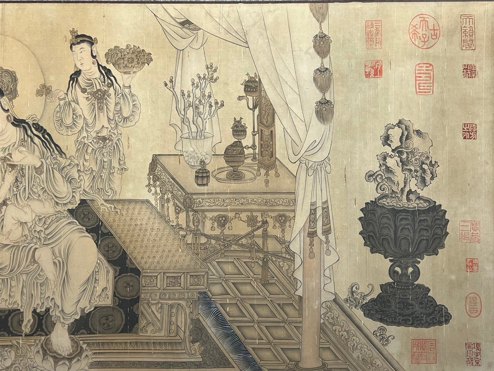 Chinese scroll painting Wang Zhenpeng