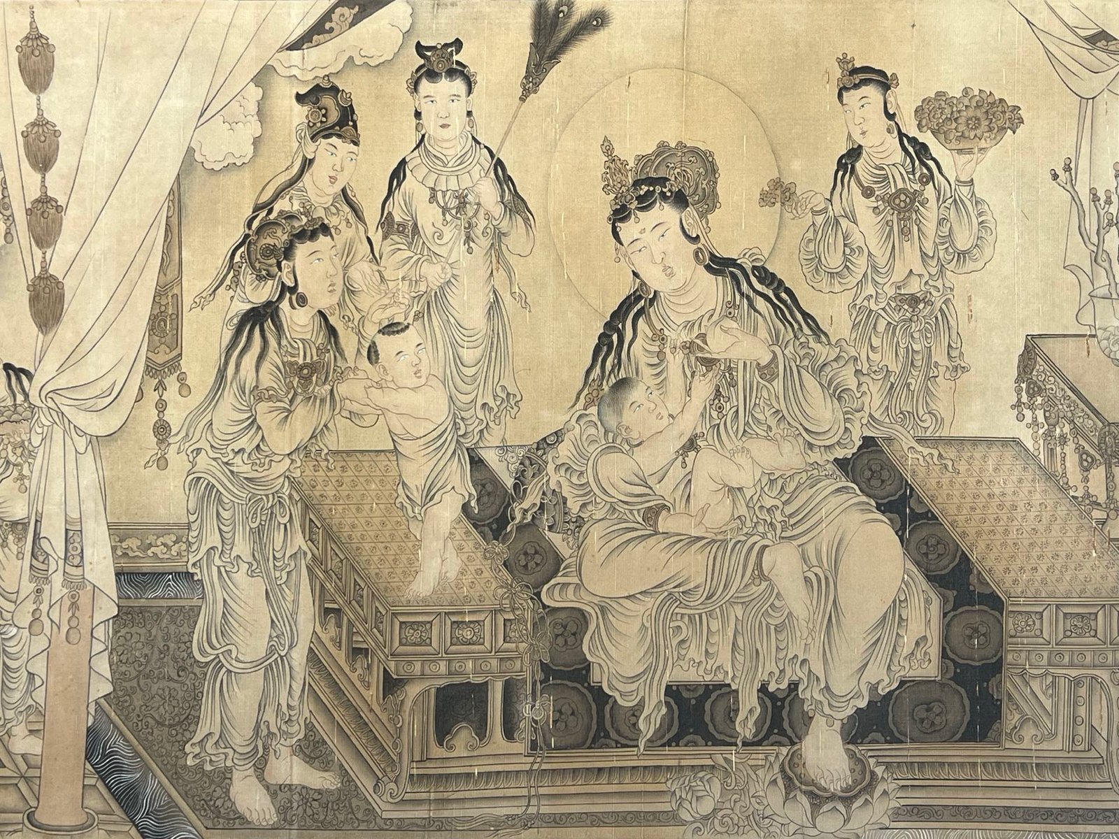 Chinese scroll painting Wang Zhenpeng