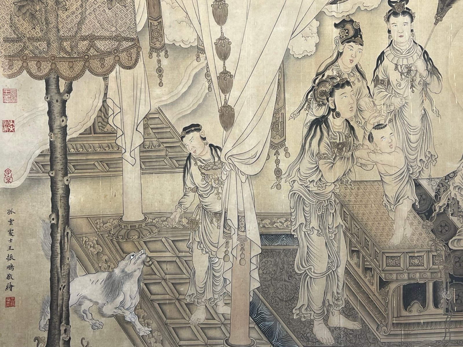 Chinese scroll painting Wang Zhenpeng