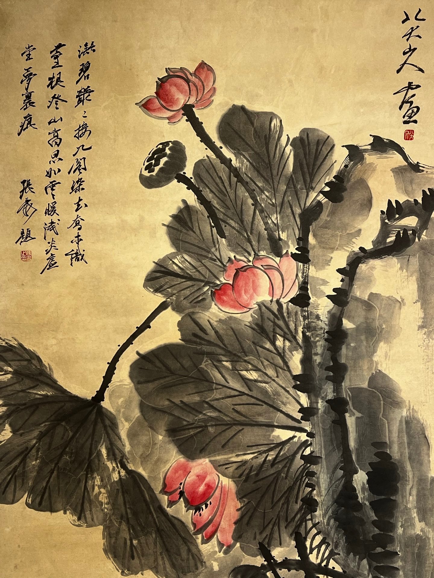 Chinese scroll painting Ba Da Shan Ren Zhu Da