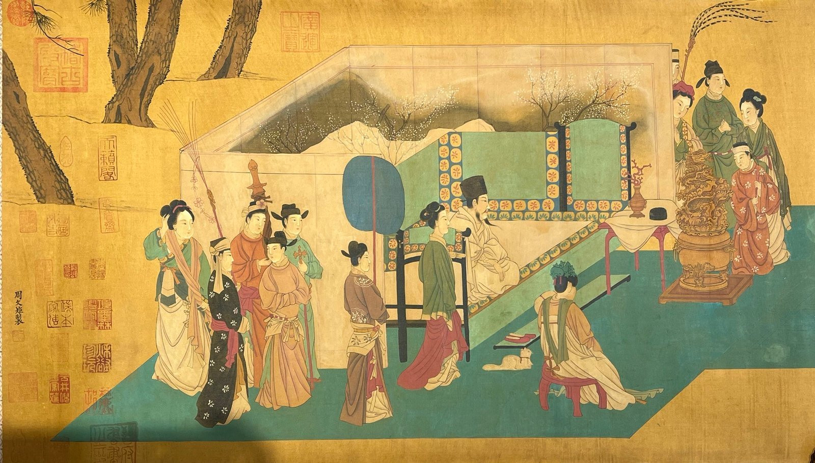 Chinese scroll painting Zhou Wenj