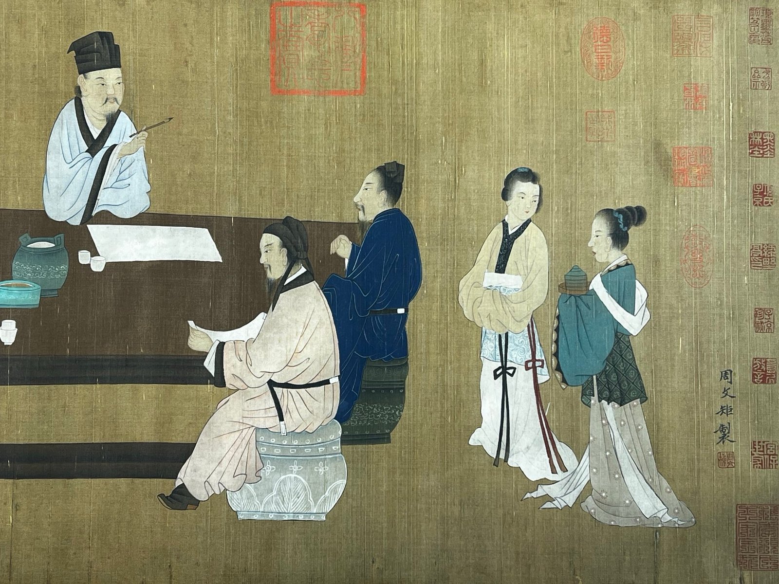 Chinese scroll painting Zhou Wenju