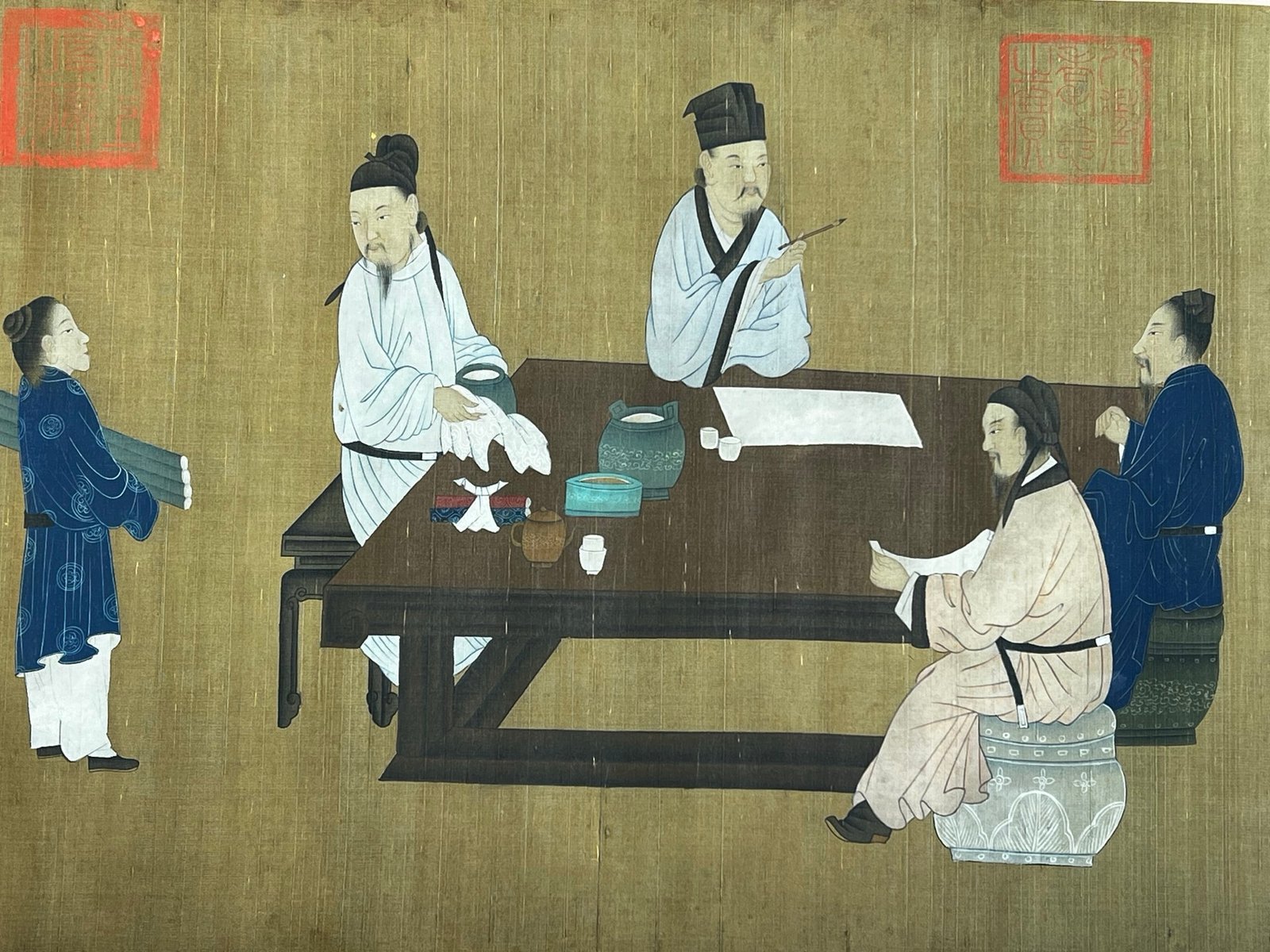 Chinese scroll painting Zhou Wenju