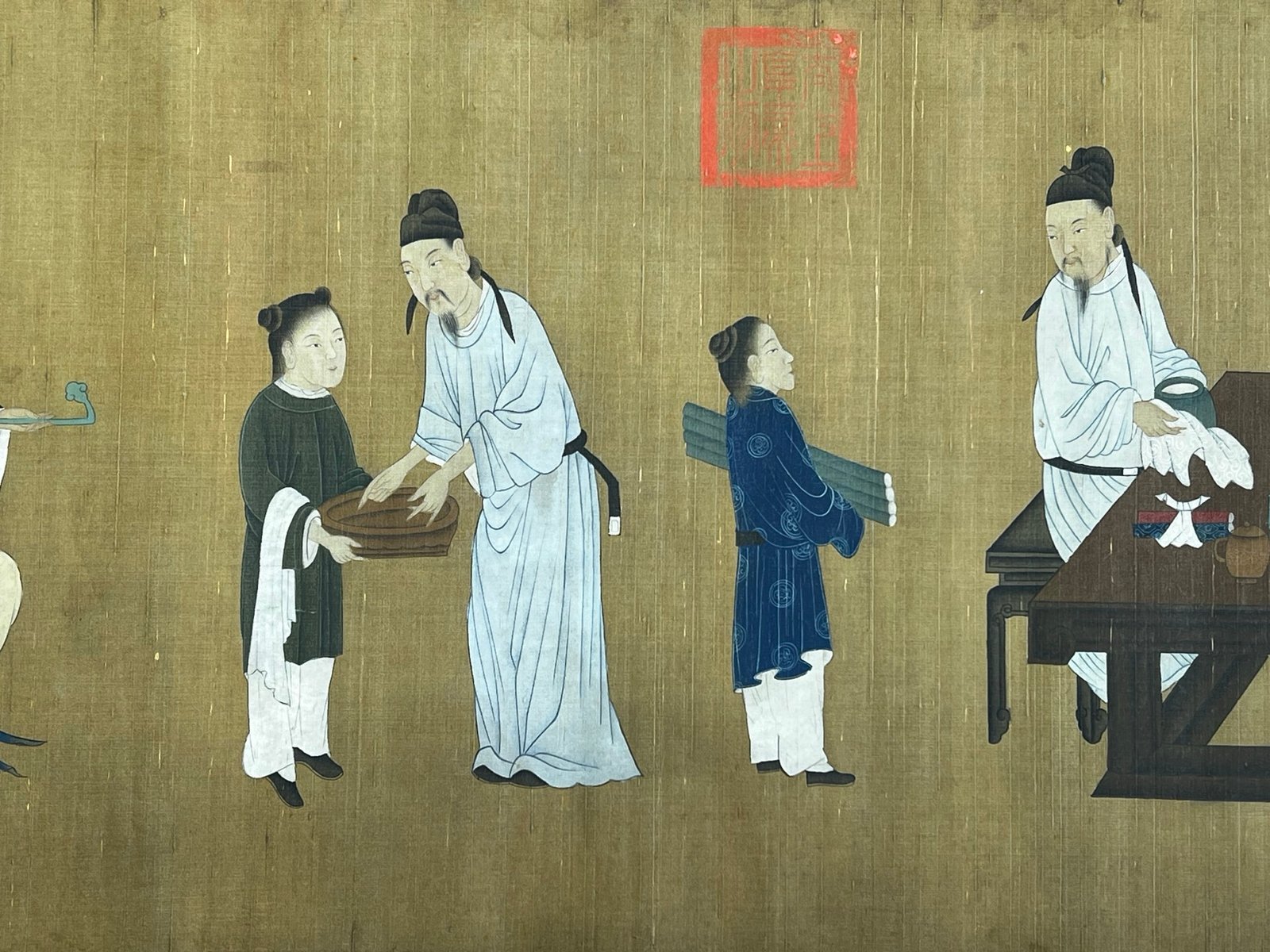 Chinese scroll painting Zhou Wenju