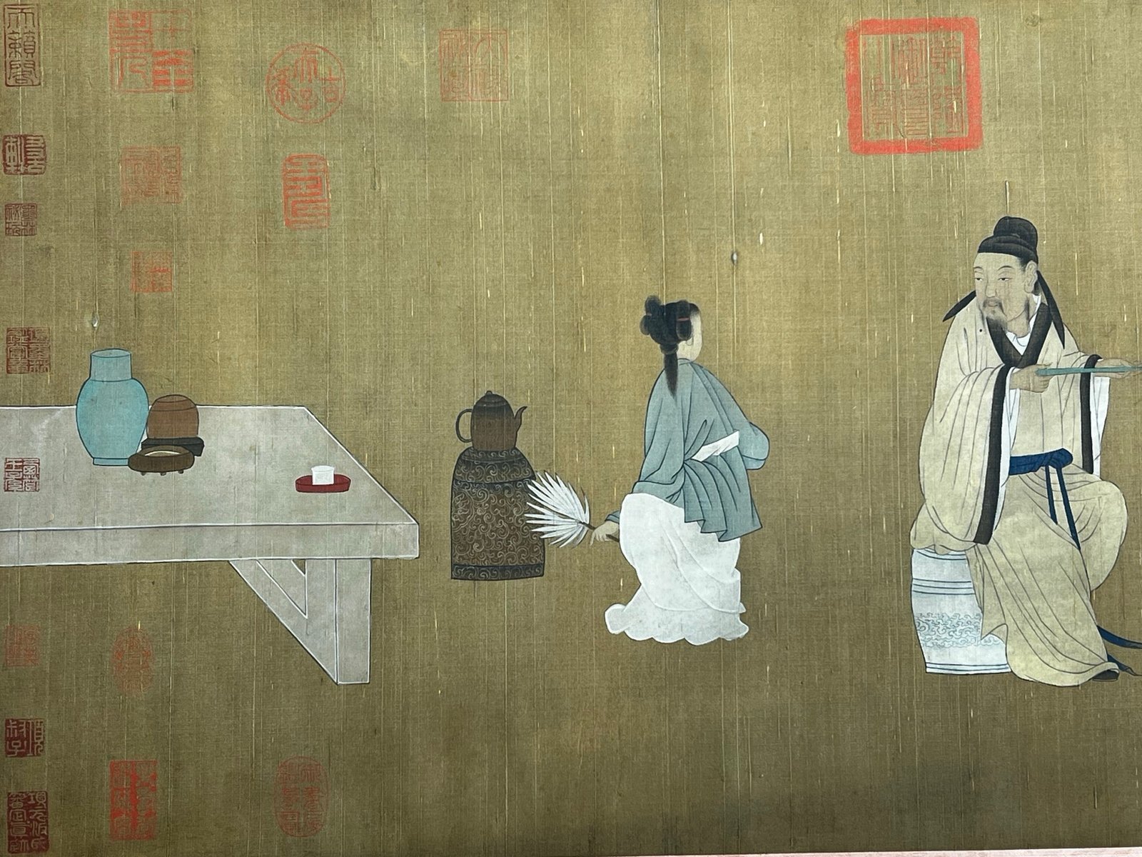 Chinese scroll painting Zhou Wenju