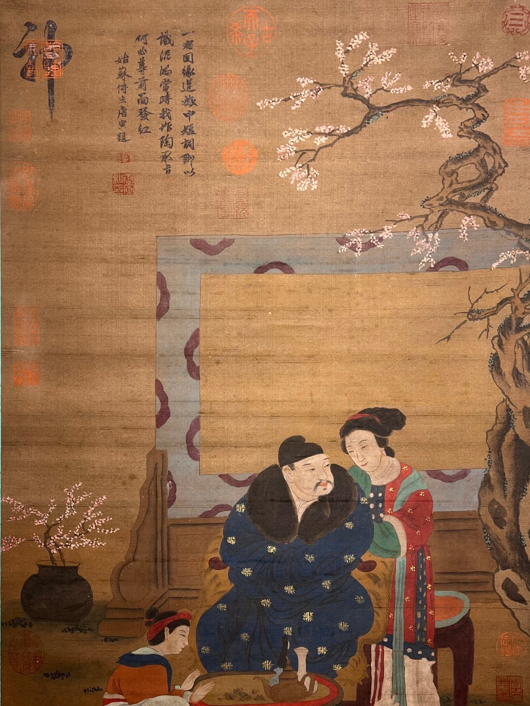 Chinese scroll painting Zhou Wenju