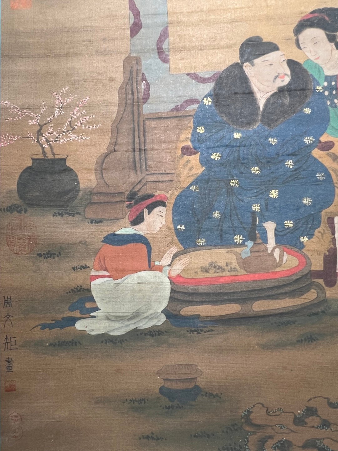 Chinese scroll painting Zhou Wenju
