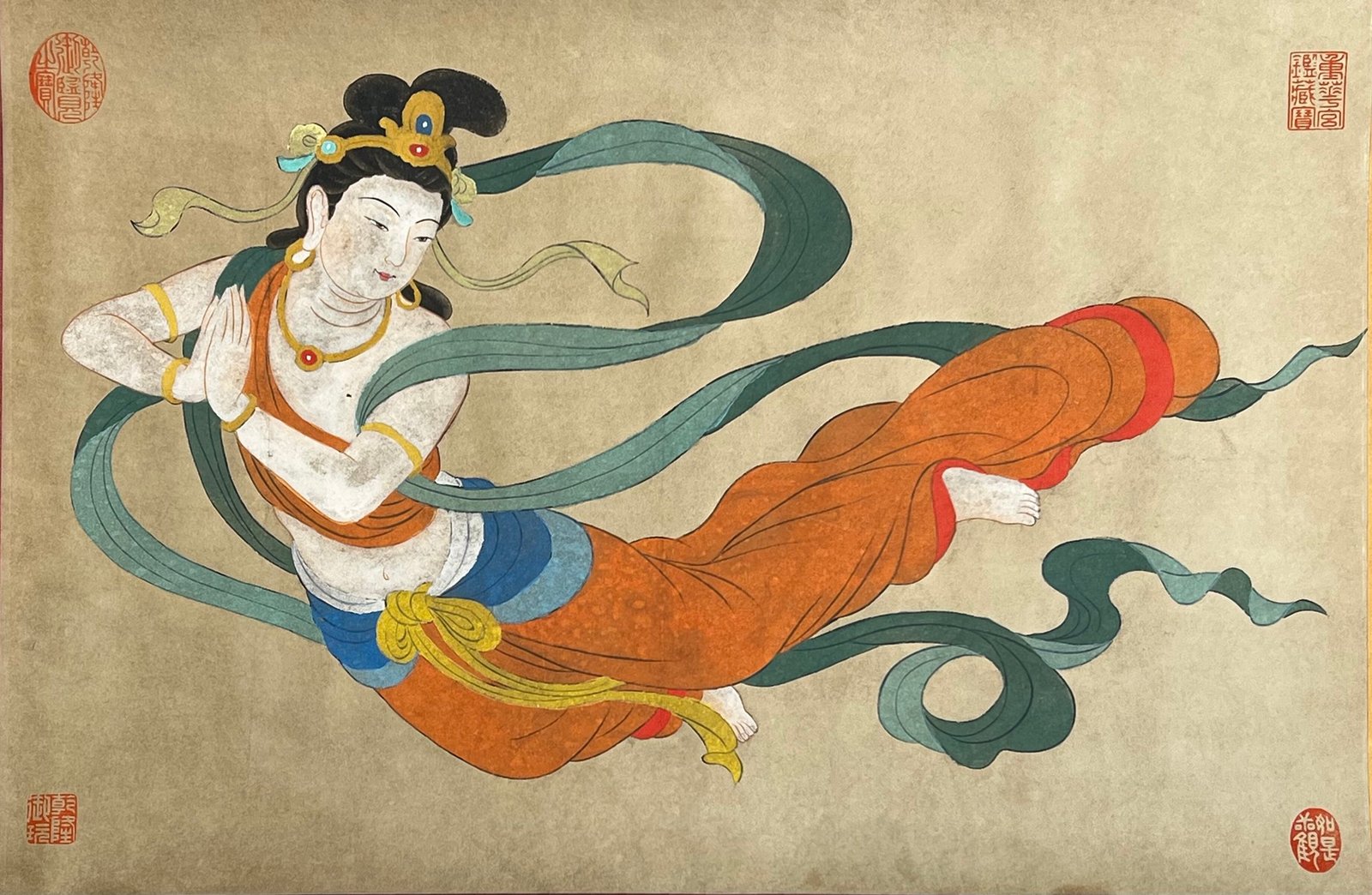 Chinese scroll painting N ü wa