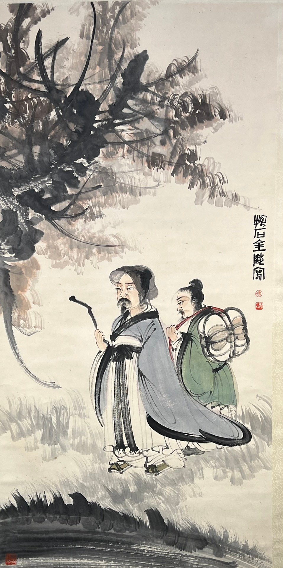 Chinese scroll painting Fu Baoshi