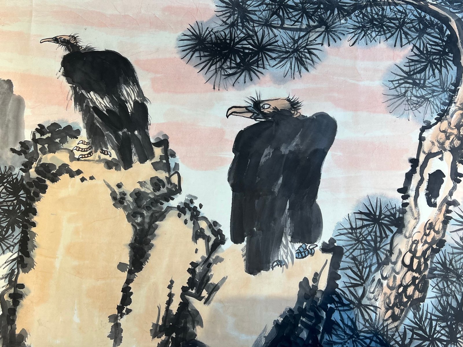 Chinese scroll painting Pan Tianshou