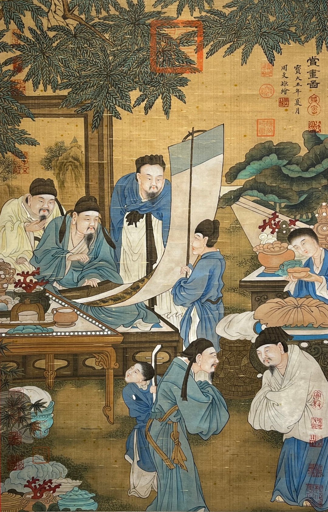 Chinese scroll painting Zhou Wenju