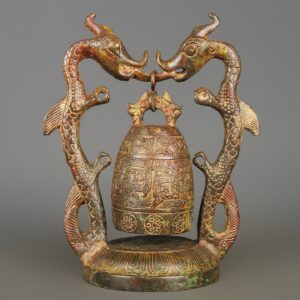 Han Dynasty Bronze Double Dragon Bell