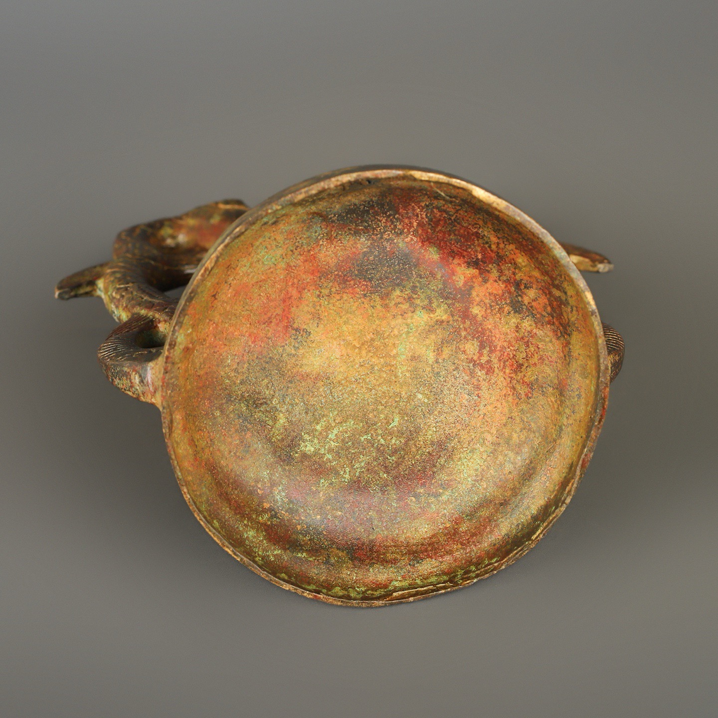 Han Dynasty Bronze Double Dragon Bell