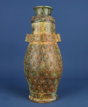 Zhou Dynasty Bronze tall round bottle