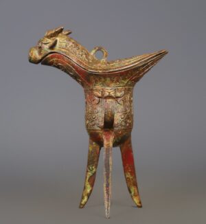 Zhou Dynasty Bronze Beast Head Cup