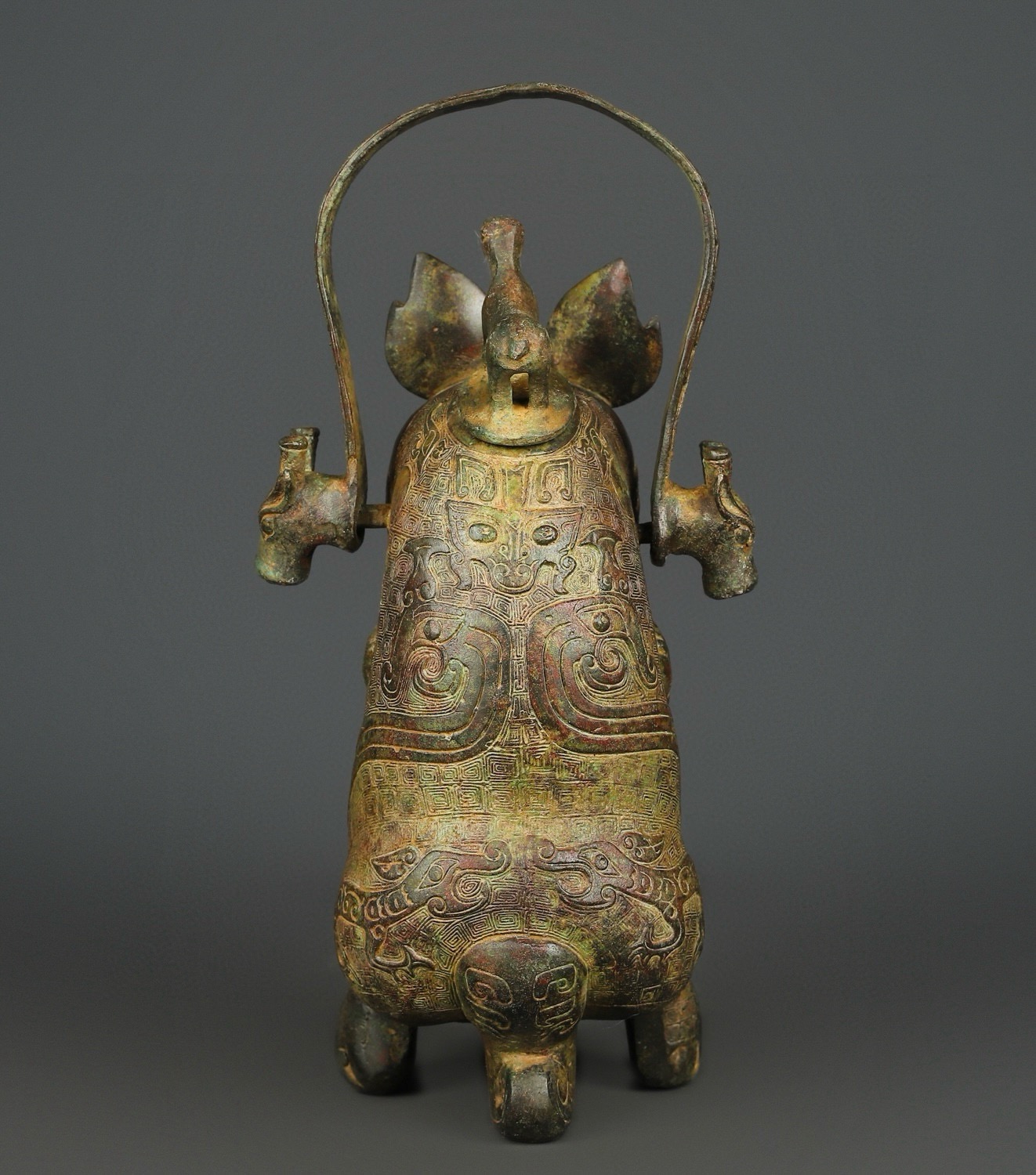 Zhou Dynasty Bronze Tiger Cannibal Lift