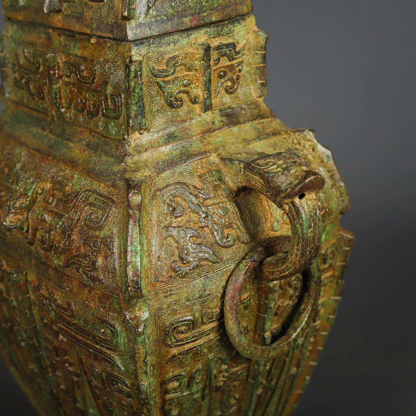 Zhou Dynasty Bronze Square Lei