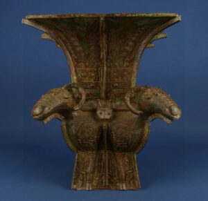 Zhou Dynasty Bronze Four Yang Zun