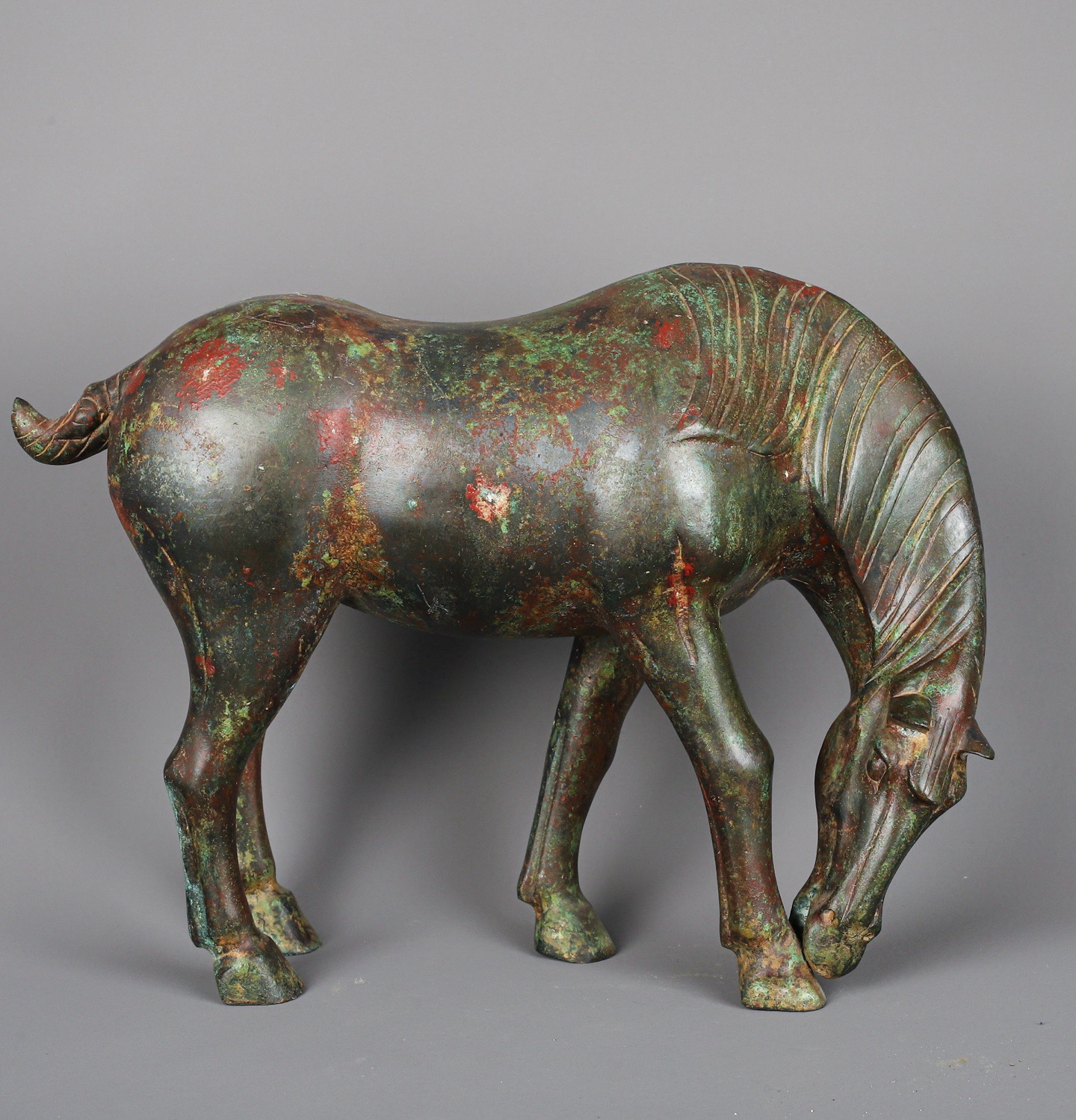 Han Dynasty Bronze Drinking Horse