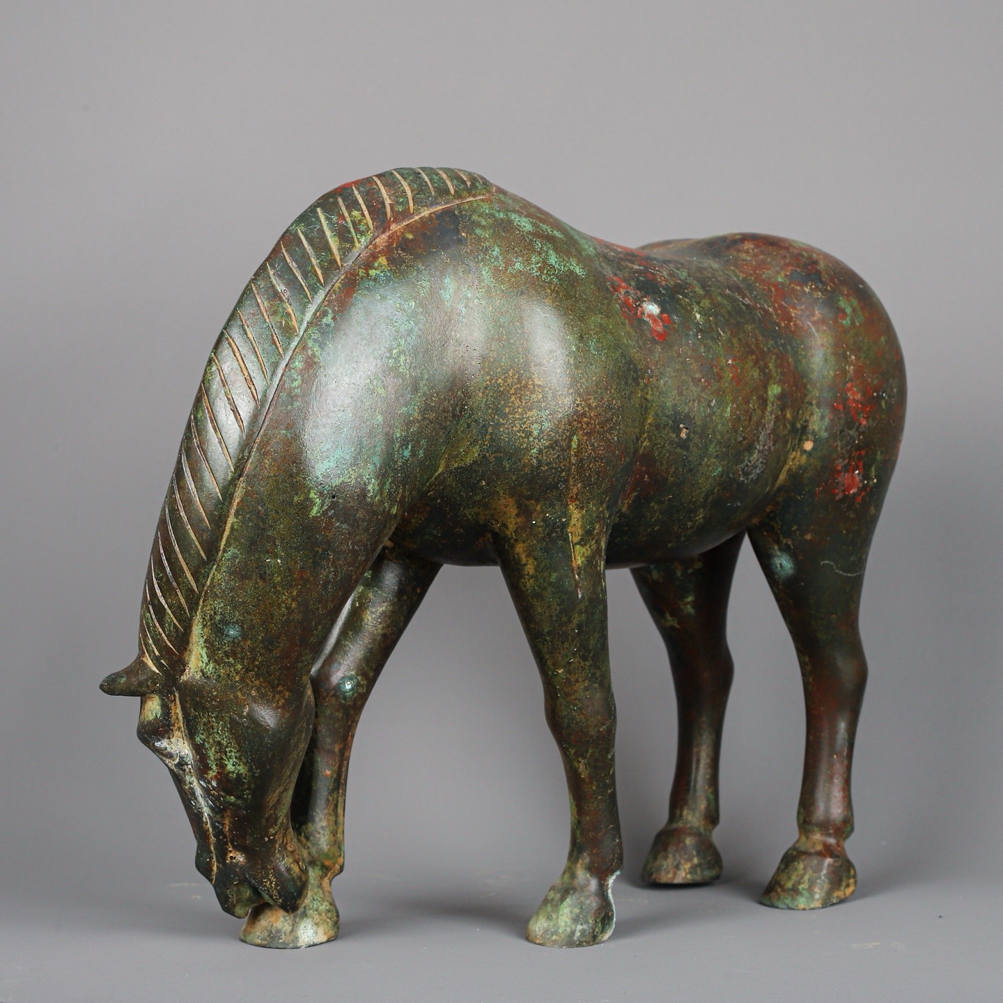 Han Dynasty Bronze Drinking Horse