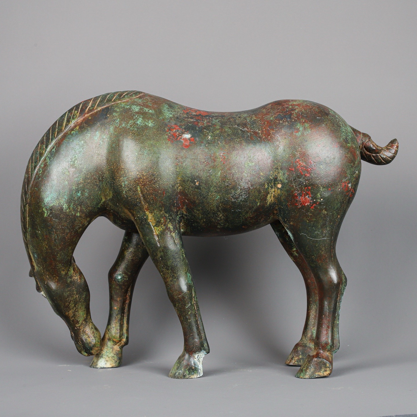 Han Dynasty Bronze Drinking Horse