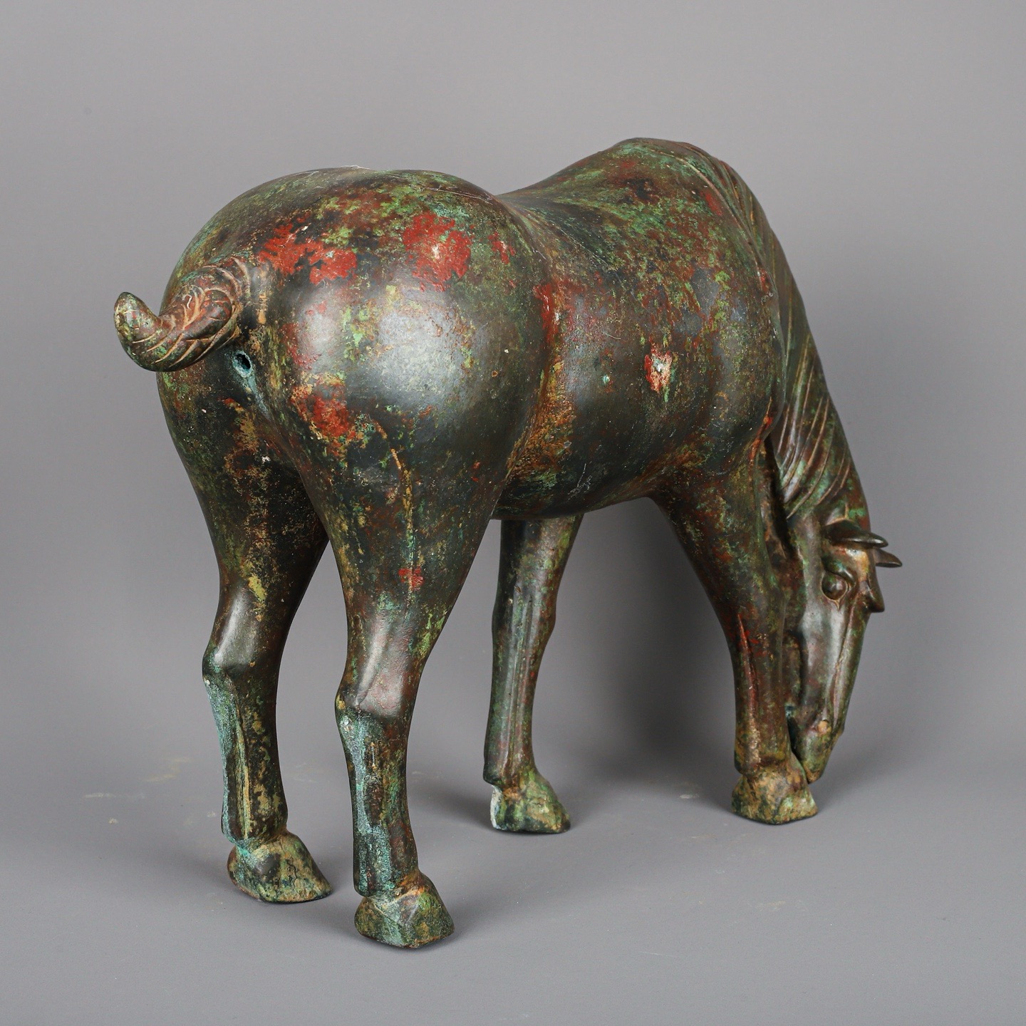 Han Dynasty Bronze Drinking Horse