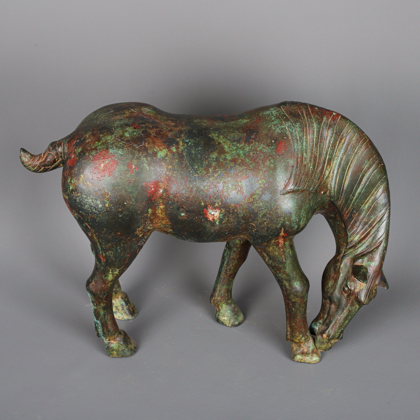 Han Dynasty Bronze Drinking Horse