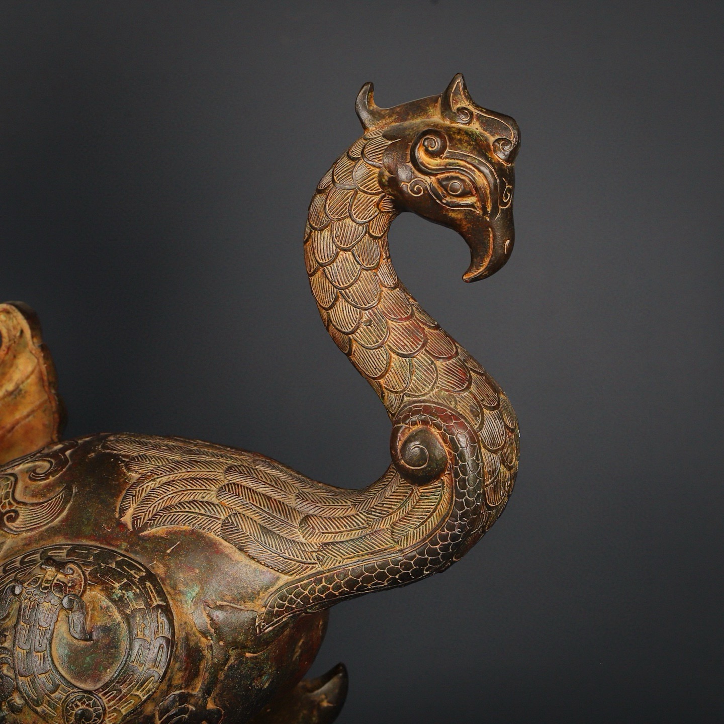 Zhou Dynasty Bronze Winged Beast