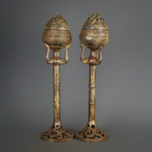 Han Dynasty Bronze Bamboo Boshan Furnace