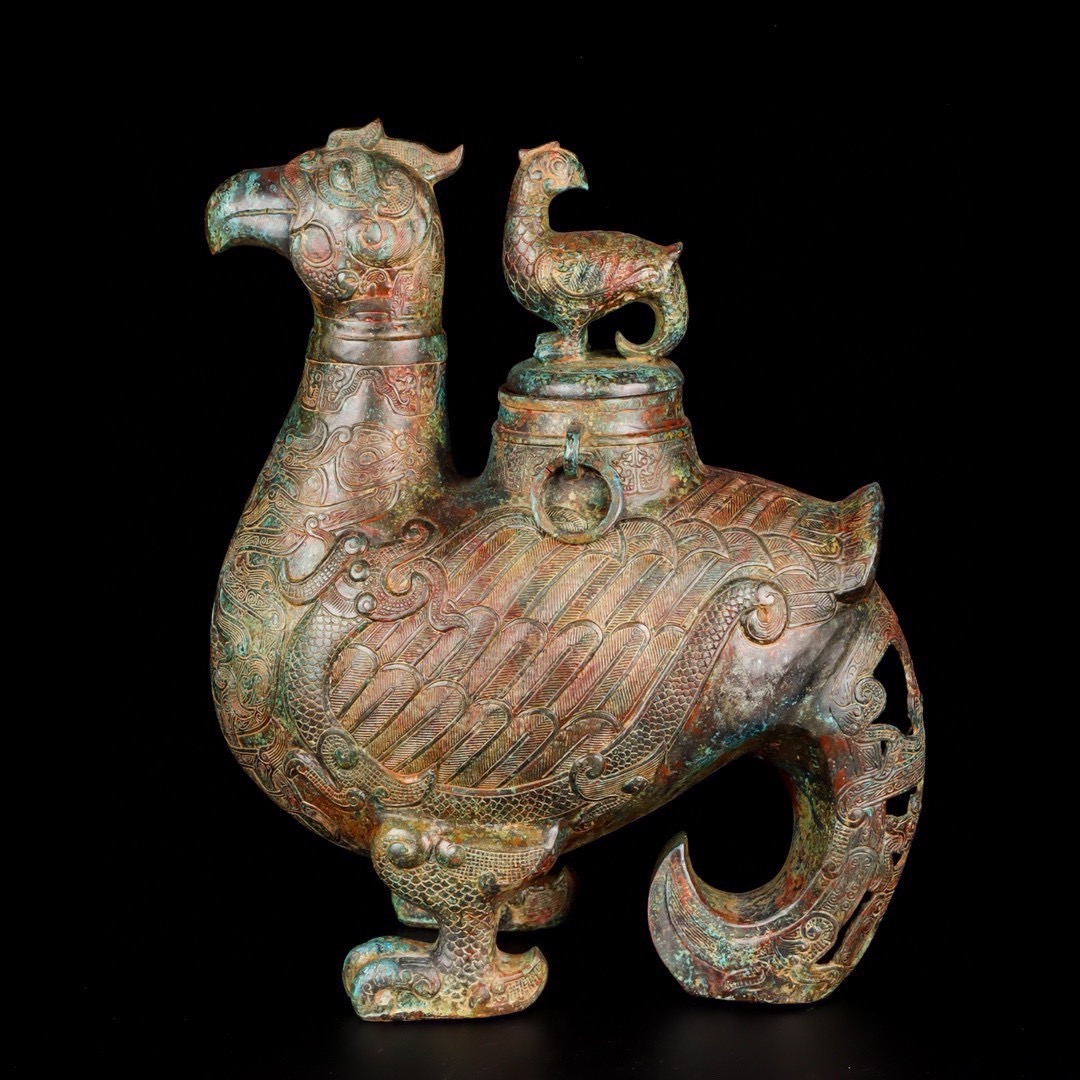 Zhou Dynasty Bronze Bird Statue