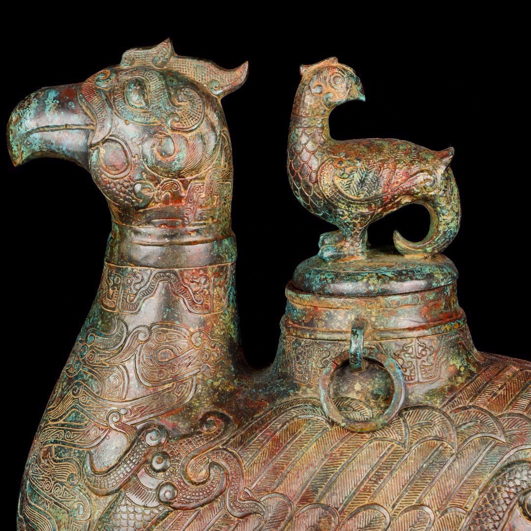 Zhou Dynasty Bronze Bird Statue