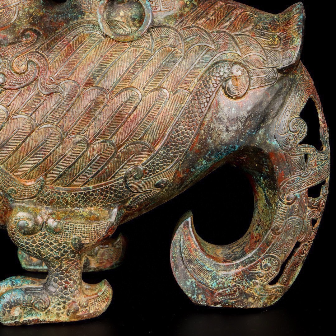 Zhou Dynasty Bronze Bird Statue