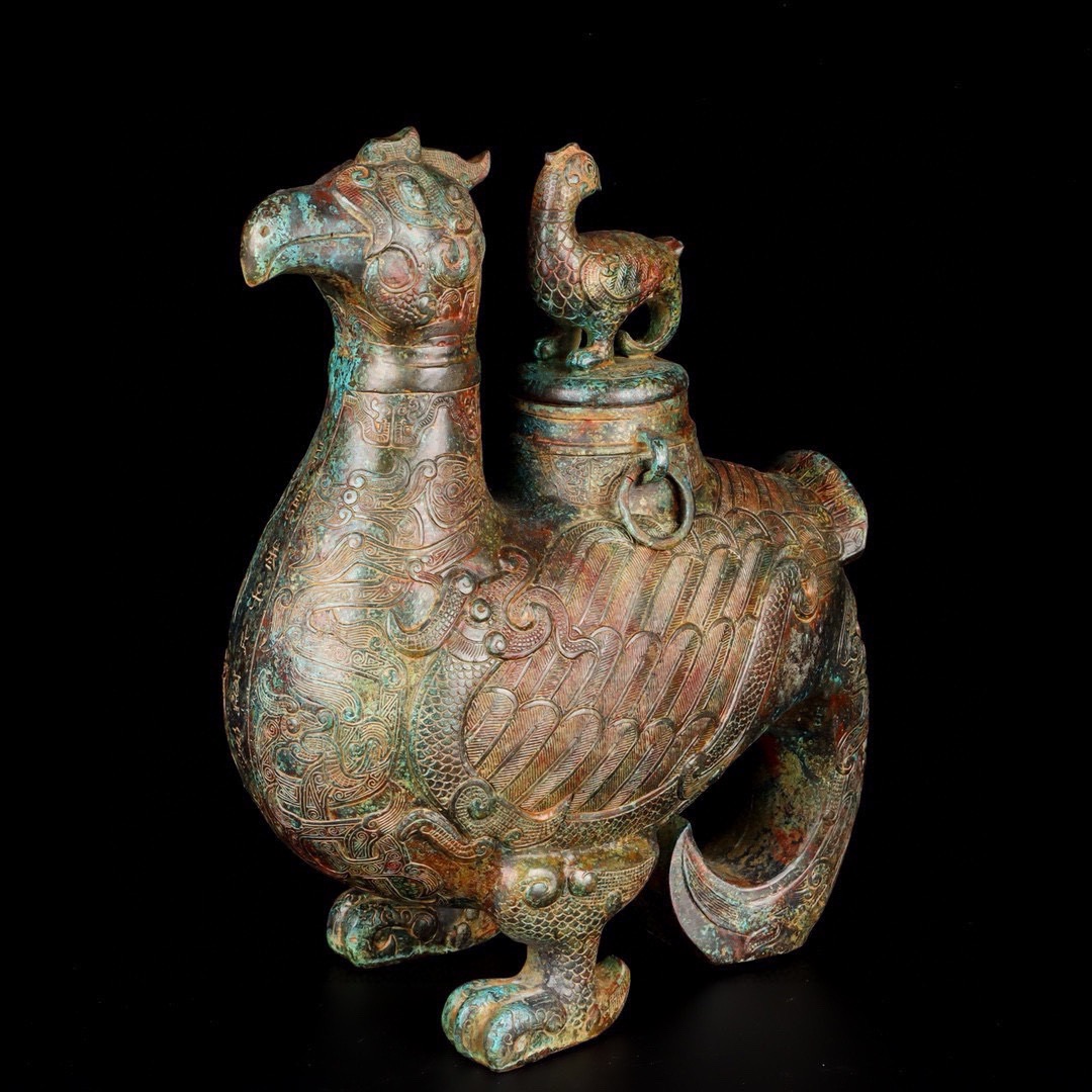 Zhou Dynasty Bronze Bird Statue