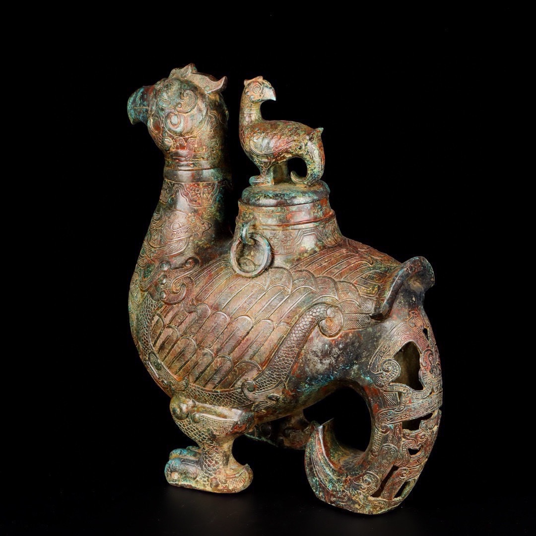 Zhou Dynasty Bronze Bird Statue