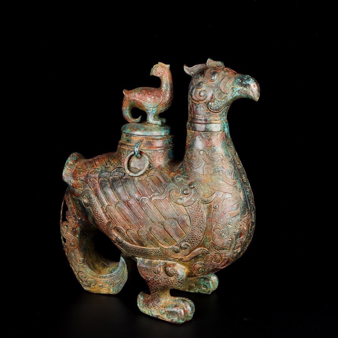 Zhou Dynasty Bronze Bird Statue