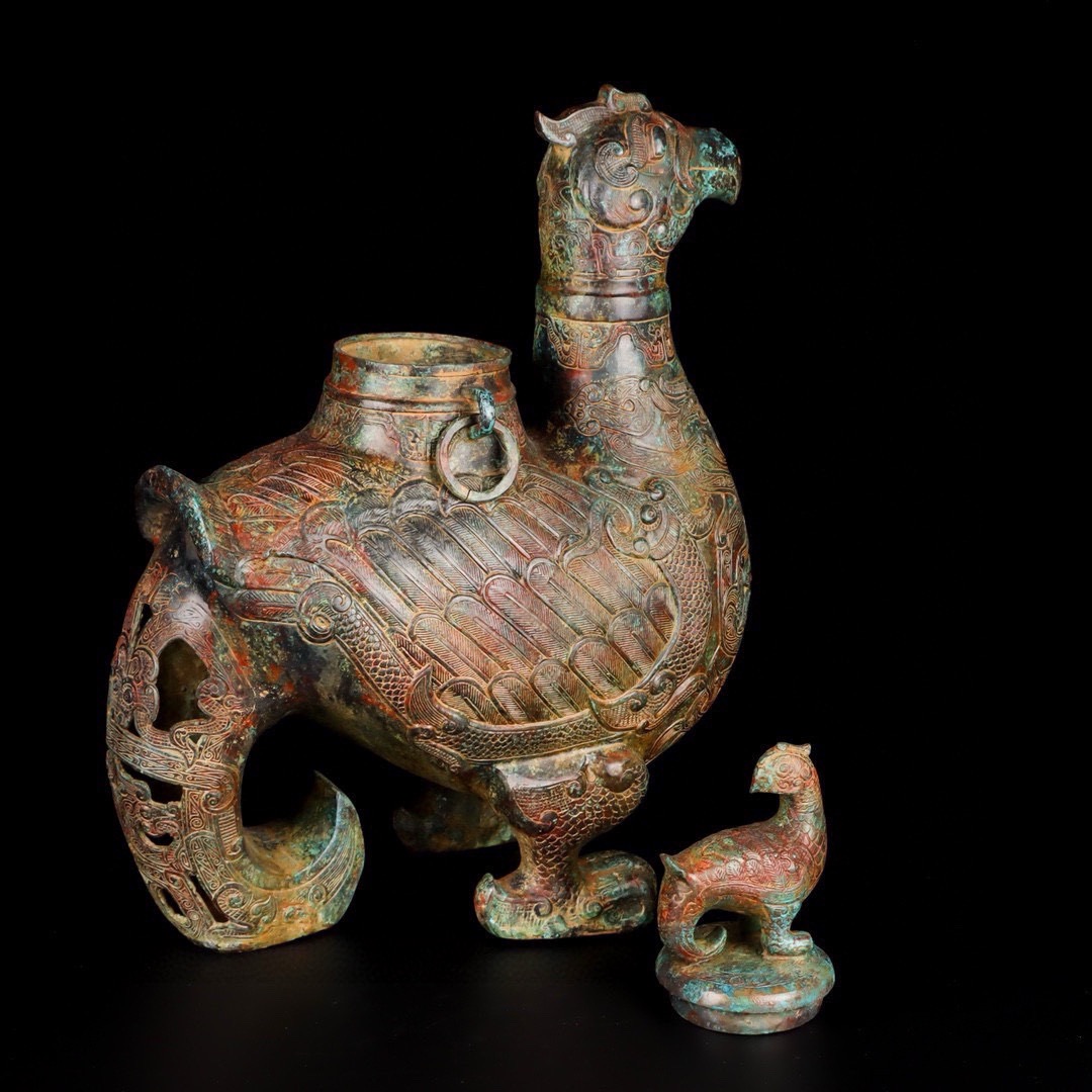Zhou Dynasty Bronze Bird Statue