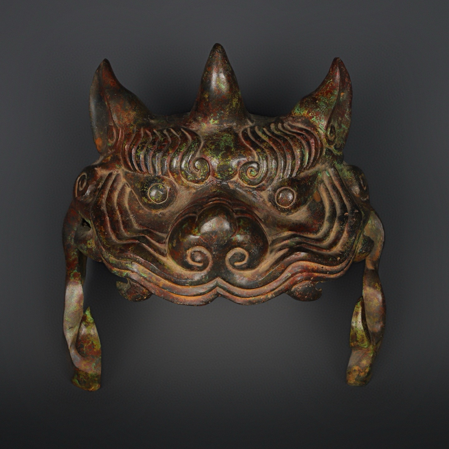 Han Dynasty Bronze animal shaped helmet