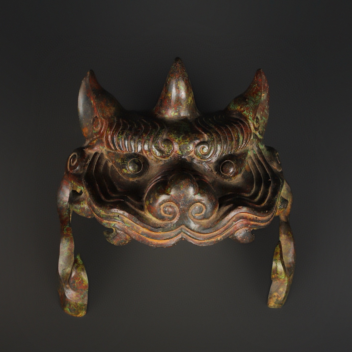 Han Dynasty Bronze animal shaped helmet