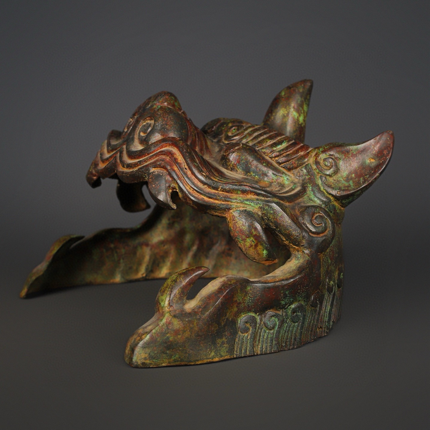 Han Dynasty Bronze animal shaped helmet