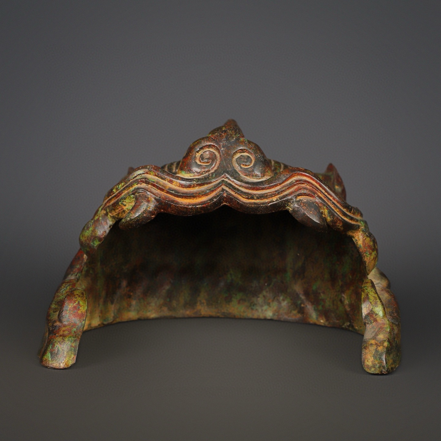 Han Dynasty Bronze animal shaped helmet