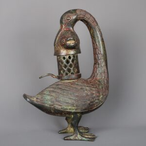 Zhou Dynasty Bronze Swallow Fish Lamp
