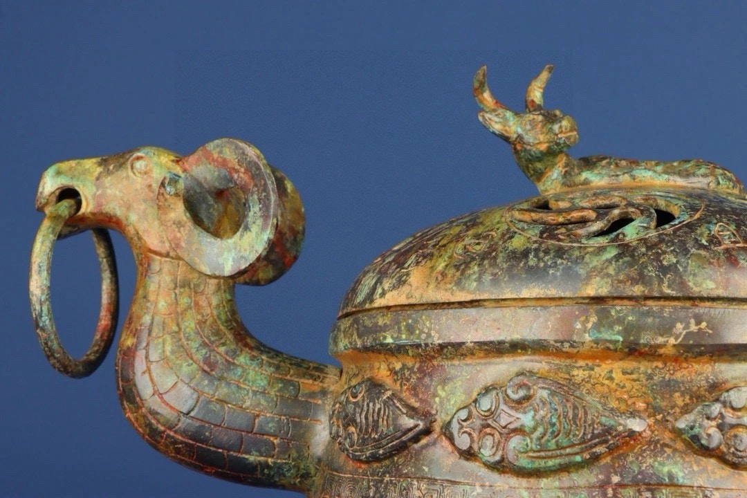 Han Dynasty Bronze Double Sheep Foot Furnace