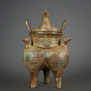Zhou Dynasty Bronze Three Birds Tripod