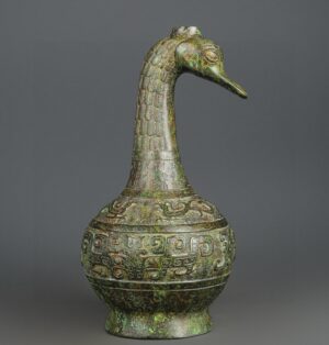 Han Dynasty Bronze Duck Head Vase