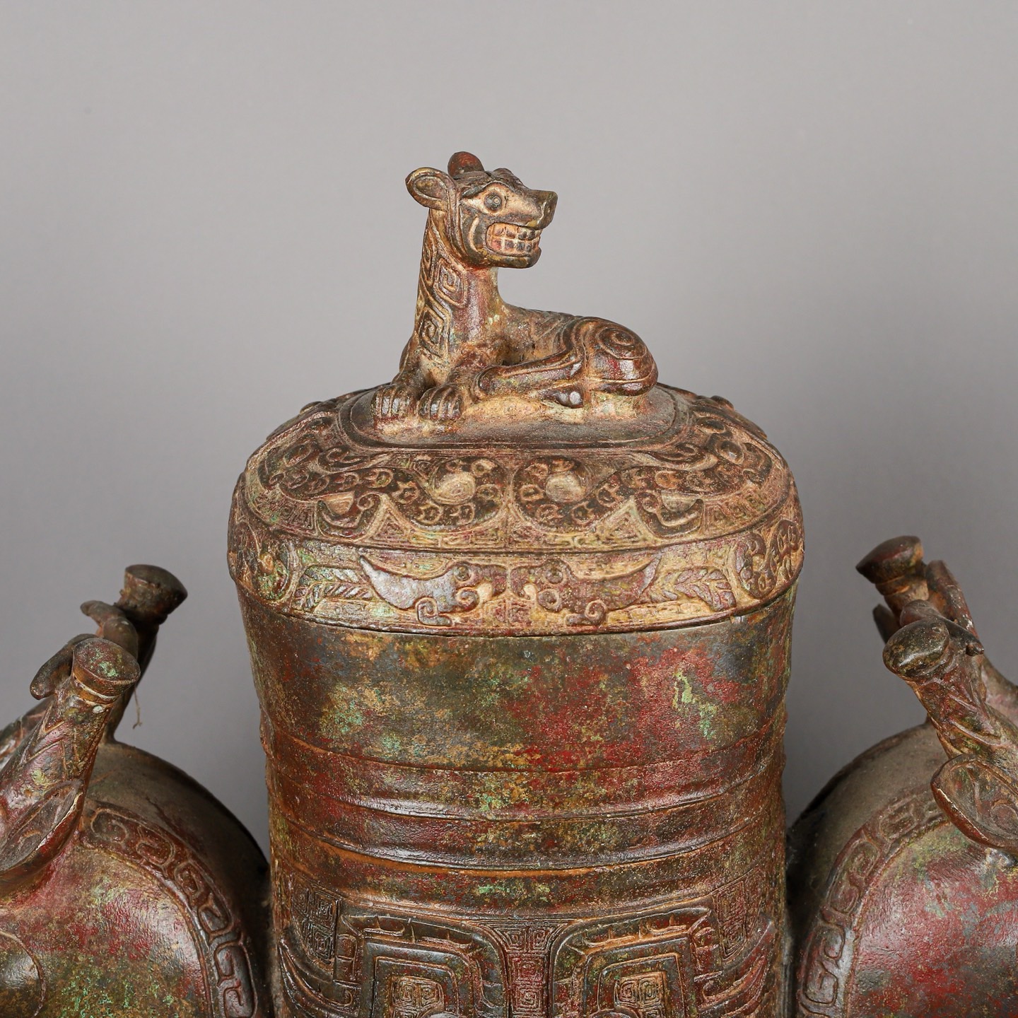 Zhou Dynasty Bronze Twin Beasts