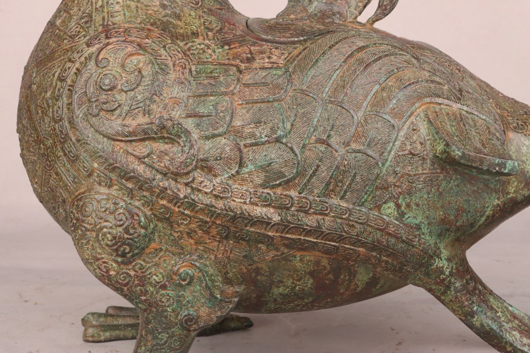 Zhou Dynasty Bronze Bird Statue