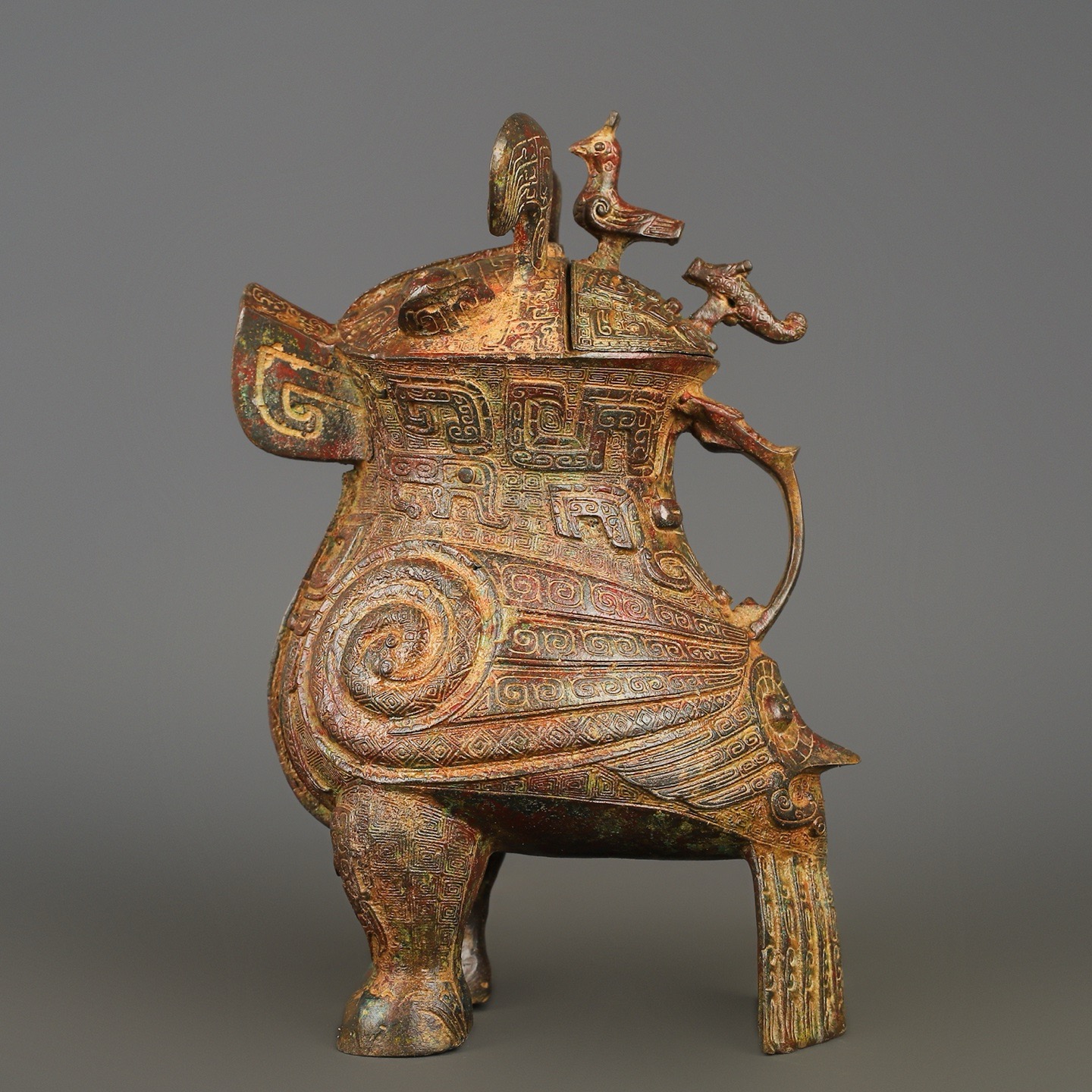 Zhou Dynasty Bronze Bird Statue