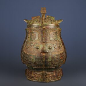 Zhou Dynasty Bronze Eagle Face Wine Arrival